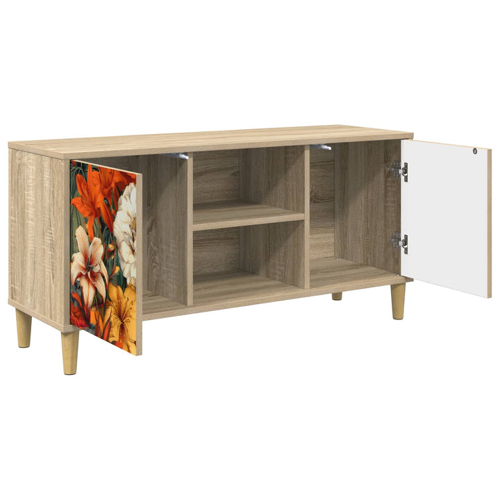 TV-skab GENNEP 102 x 33 x 50 cm Sonoma-eg Konstrueret træ