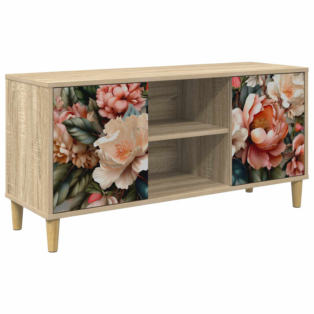 TV-skab BORNE 102 x 33 x 50 cm Sonoma-eg Konstrueret træ