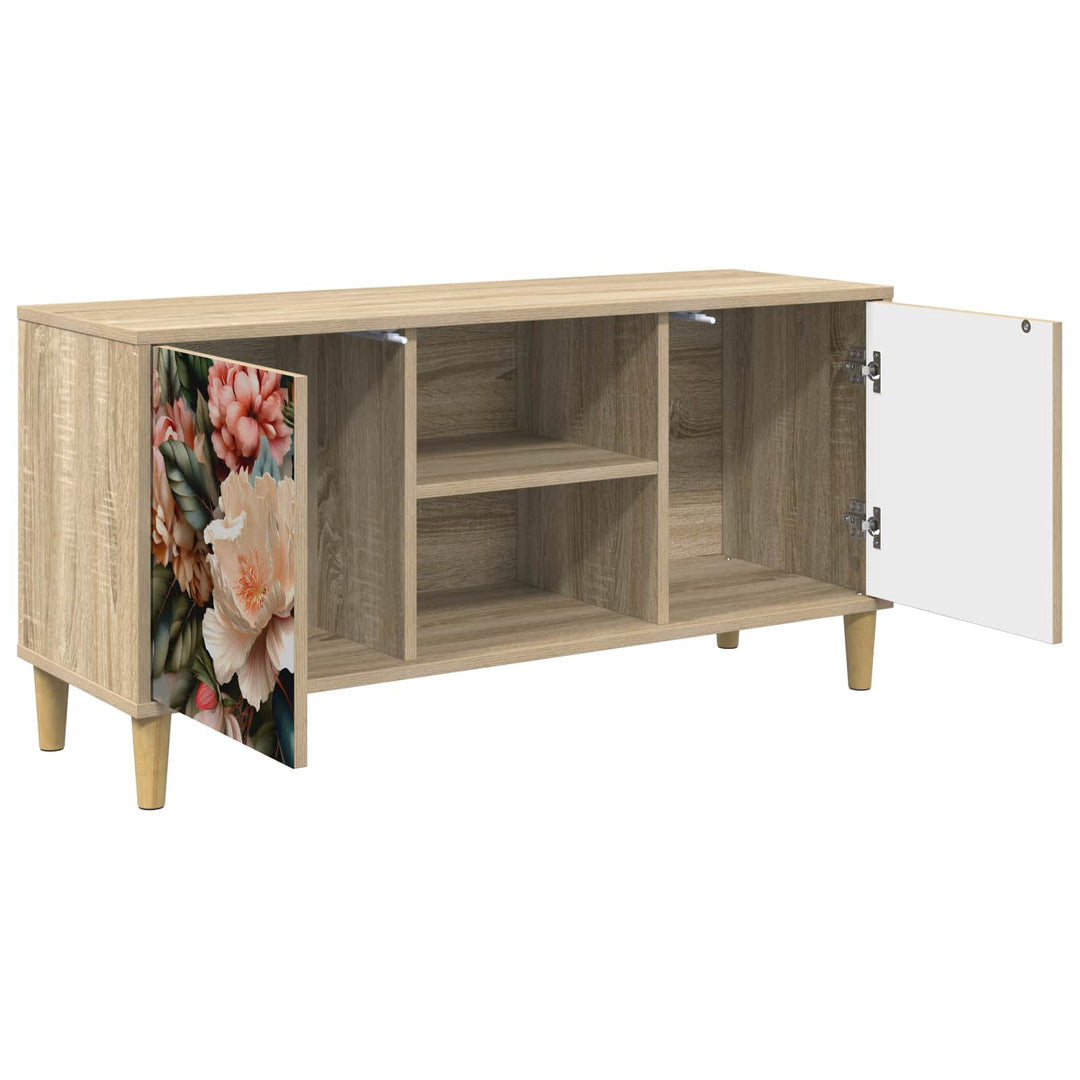 TV-skab BORNE 102 x 33 x 50 cm Sonoma-eg Konstrueret træ