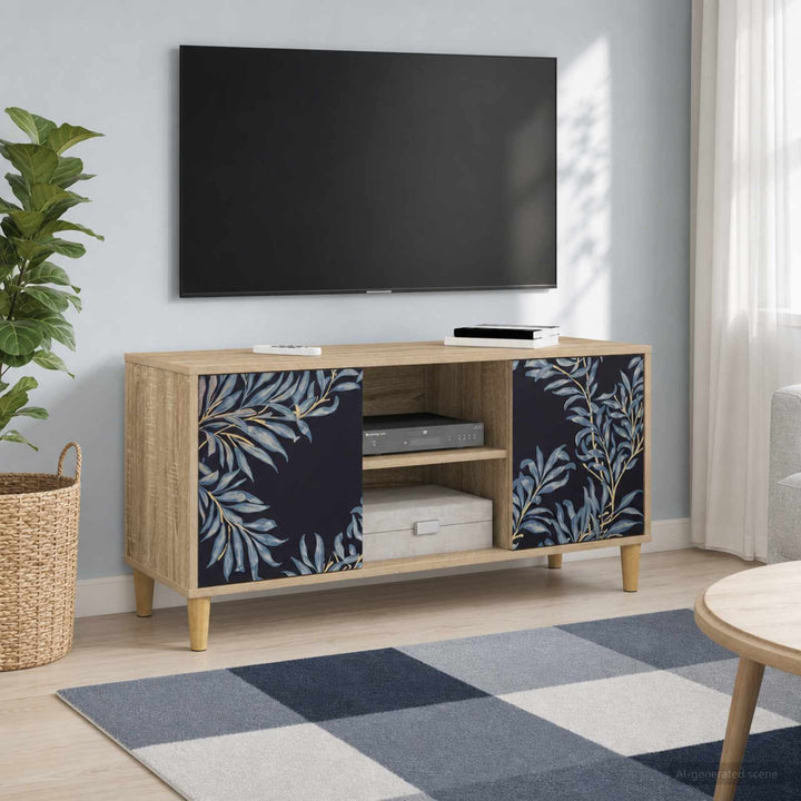 TV-skab DOKKUM 102 x 33 x 50 cm Sonoma-eg Konstrueret træ