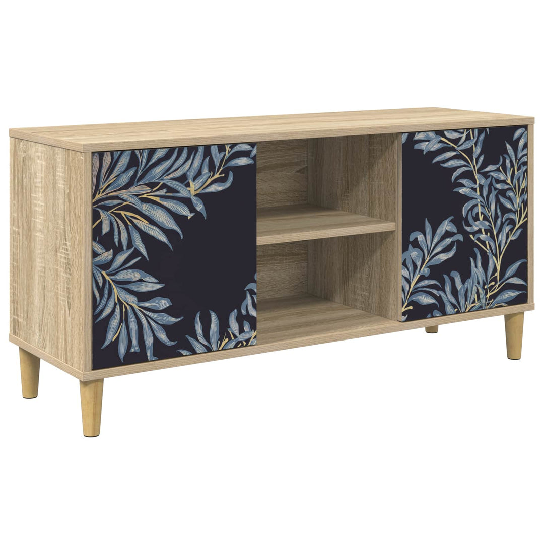 TV-skab DOKKUM 102 x 33 x 50 cm Sonoma-eg Konstrueret træ