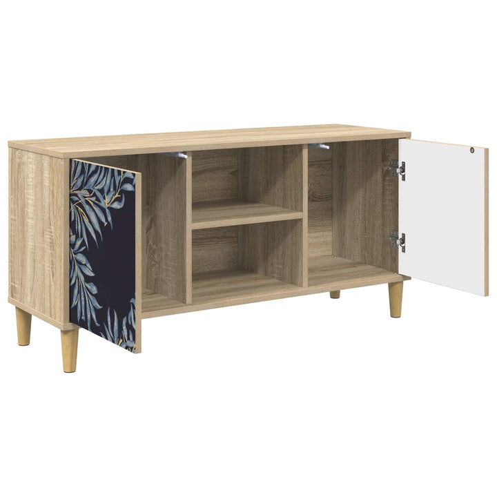 TV-skab DOKKUM 102 x 33 x 50 cm Sonoma-eg Konstrueret træ