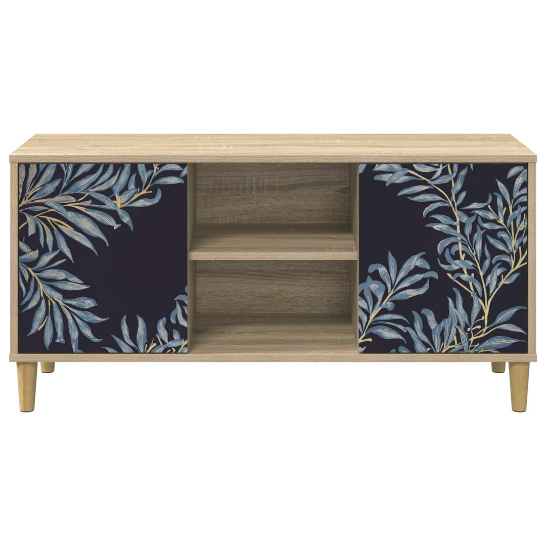 TV-skab DOKKUM 102 x 33 x 50 cm Sonoma-eg Konstrueret træ
