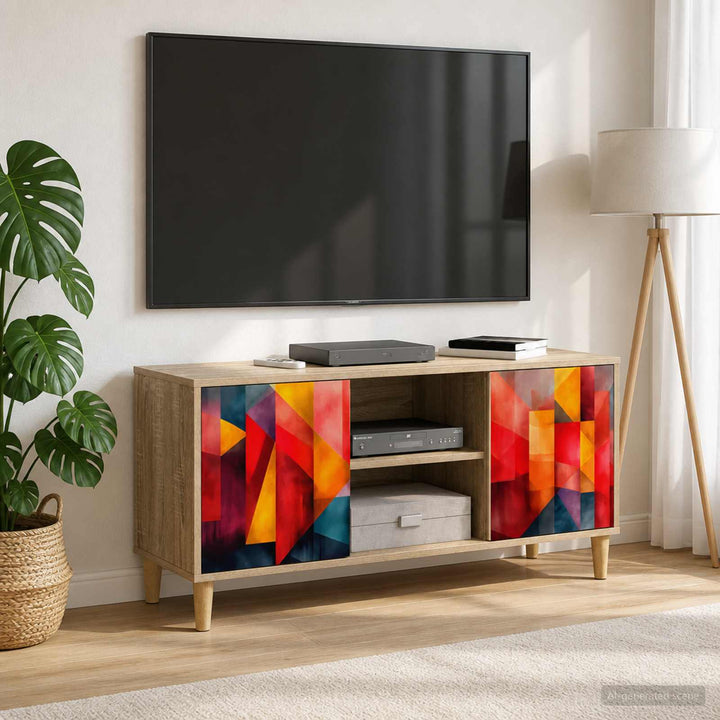 TV-skab HEESCH 102 x 33 x 50 cm Sonoma-eg Konstrueret træ