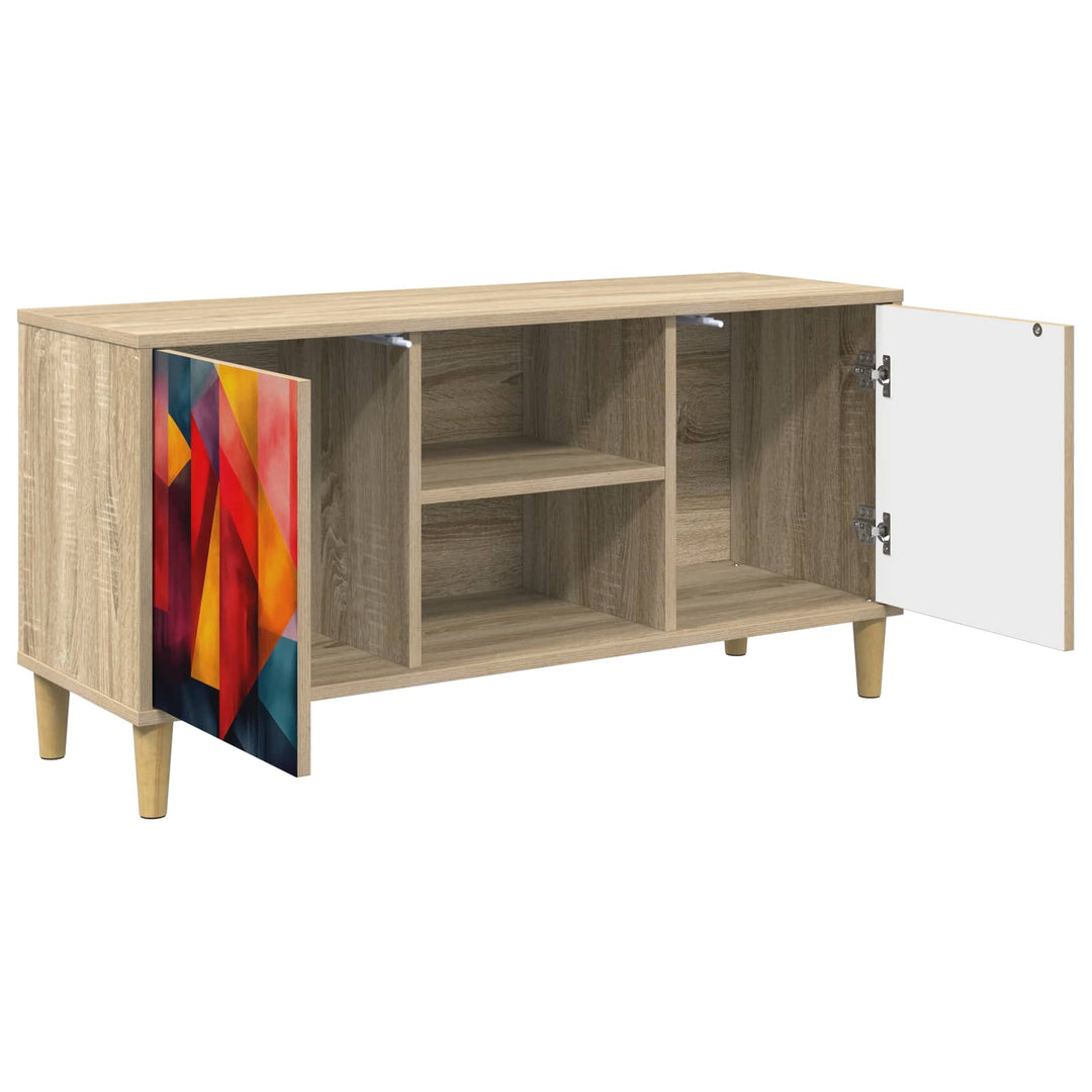 TV-skab HEESCH 102 x 33 x 50 cm Sonoma-eg Konstrueret træ