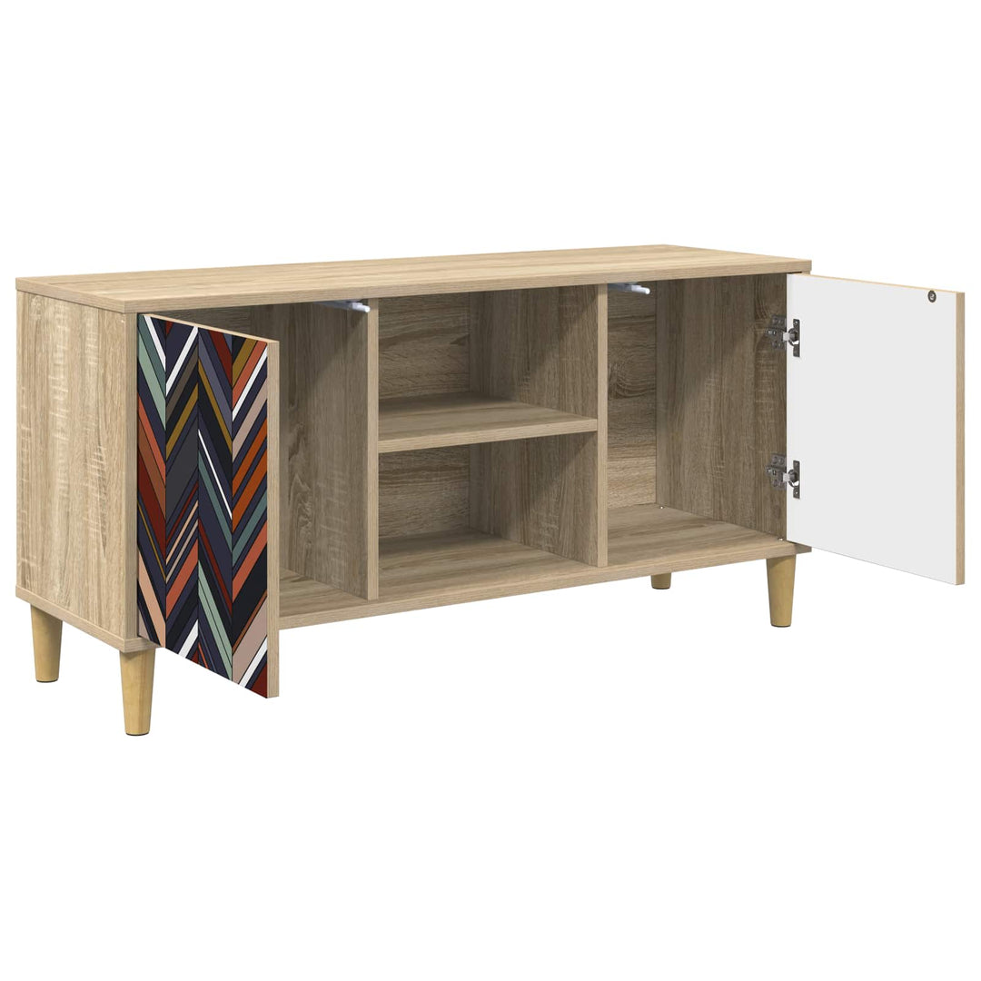 TV-skab OMMEN 102 x 33 x 50 cm Sonoma-eg Konstrueret træ