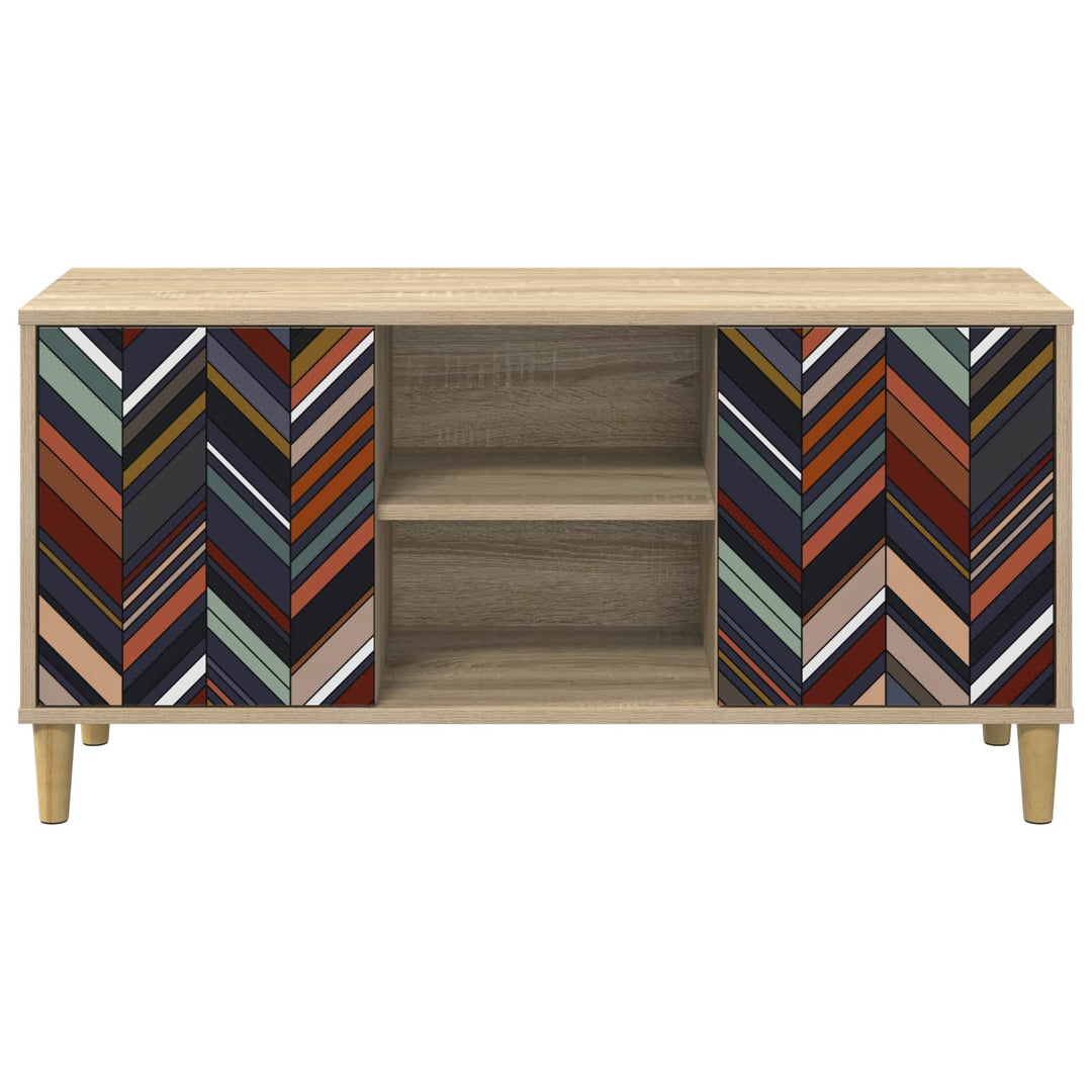 TV-skab OMMEN 102 x 33 x 50 cm Sonoma-eg Konstrueret træ