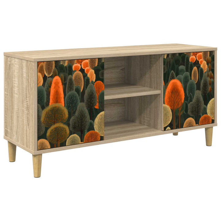 TV-skab ZAANDAM 102 x 33 x 50 cm Sonoma-eg Konstrueret træ