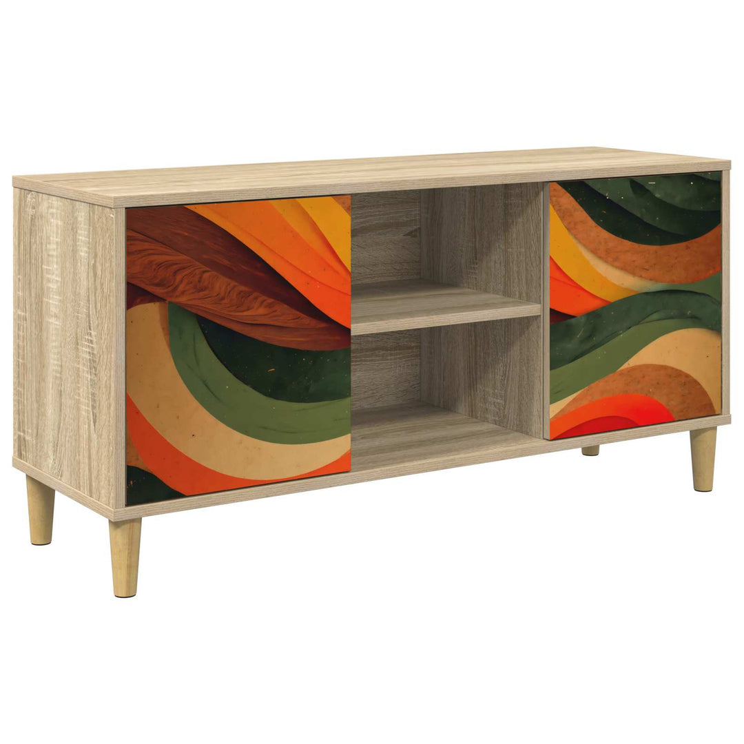 TV-skab BONN 102 x 33 x 50 cm Sonoma-eg Konstrueret træ