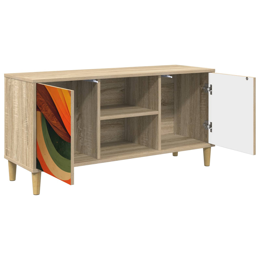 TV-skab BONN 102 x 33 x 50 cm Sonoma-eg Konstrueret træ