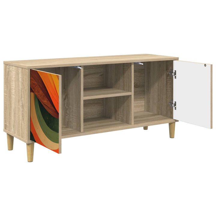 TV-skab BONN 102 x 33 x 50 cm Sonoma-eg Konstrueret træ