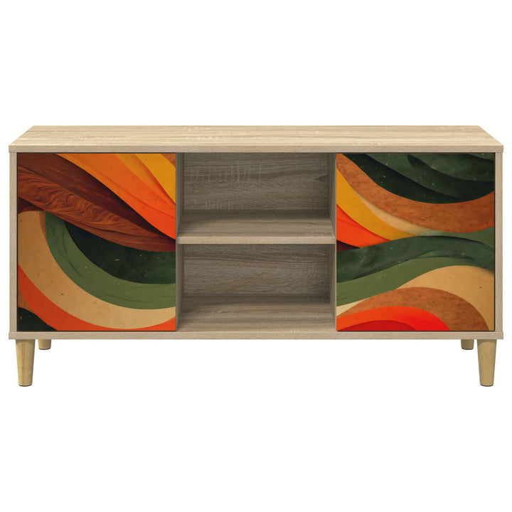 TV-skab BONN 102 x 33 x 50 cm Sonoma-eg Konstrueret træ