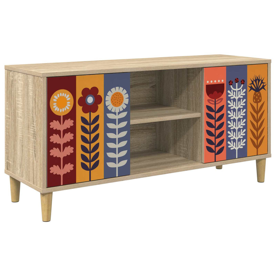 TV-skab ESSEN 102 x 33 x 50 cm Sonoma-eg Konstrueret træ