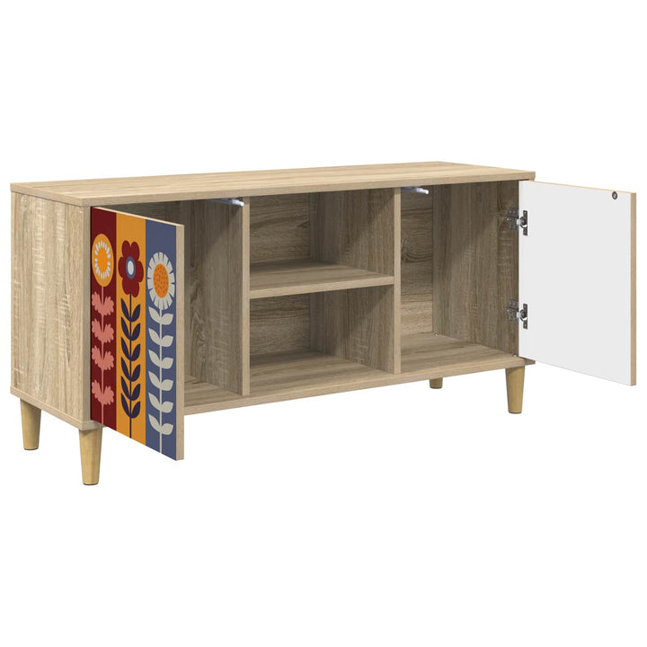 TV-skab ESSEN 102 x 33 x 50 cm Sonoma-eg Konstrueret træ