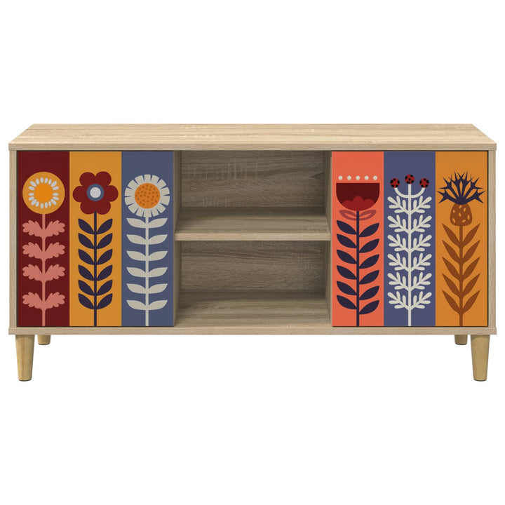 TV-skab ESSEN 102 x 33 x 50 cm Sonoma-eg Konstrueret træ