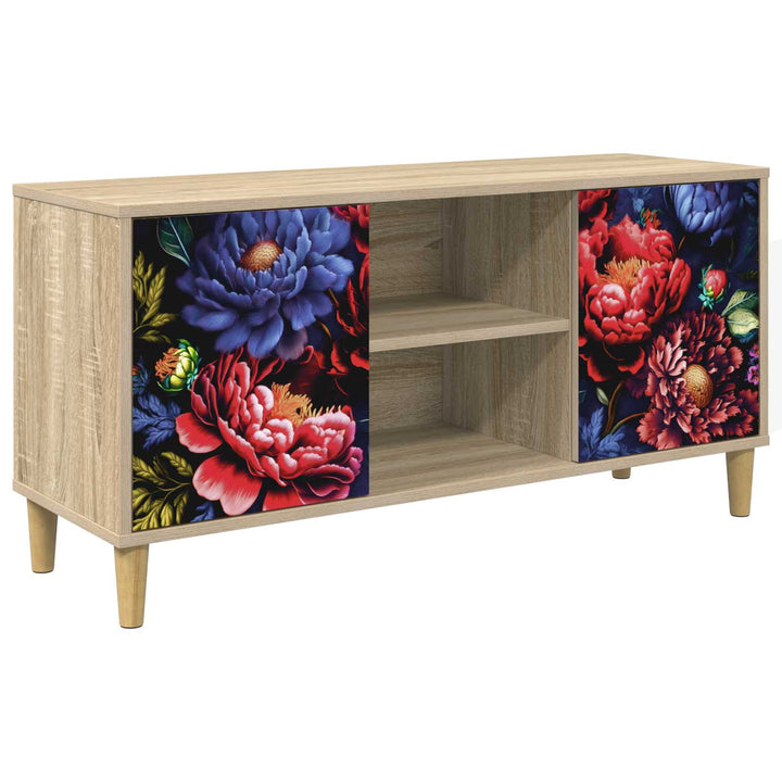 TV-skab KIEL 102 x 33 x 50 cm Sonoma-eg Konstrueret træ