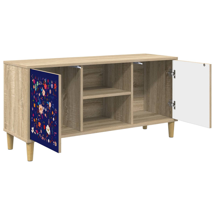 TV-skab MAINZ 102 x 33 x 50 cm Sonoma-eg Konstrueret træ