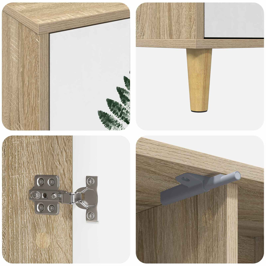TV-skab HANAU 102 x 33 x 50 cm Sonoma-eg Konstrueret træ