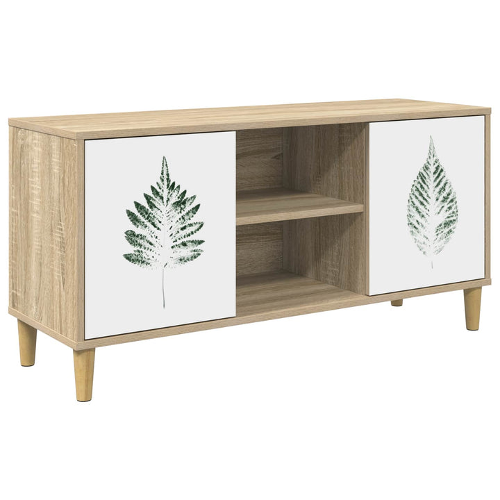 TV-skab HANAU 102 x 33 x 50 cm Sonoma-eg Konstrueret træ