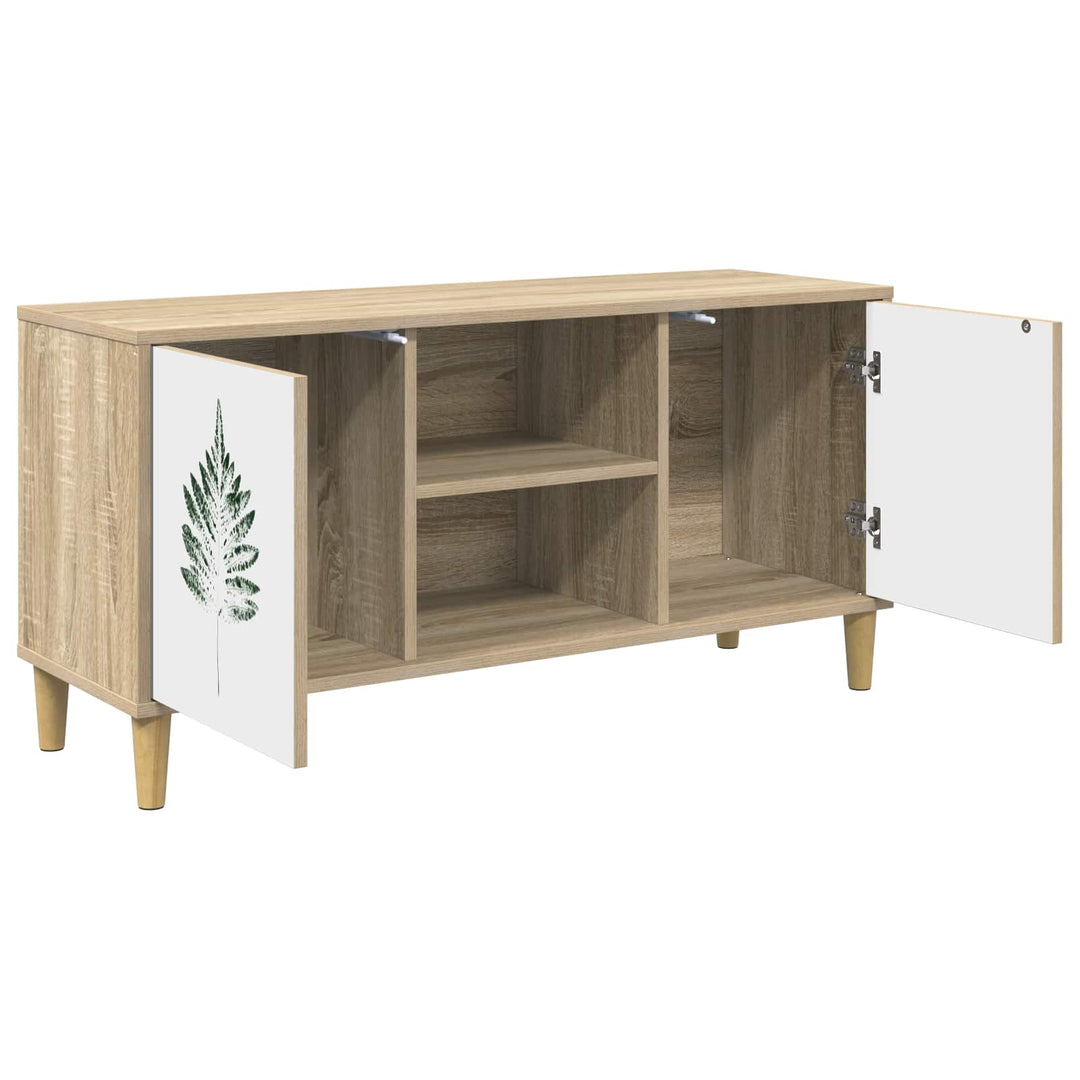TV-skab HANAU 102 x 33 x 50 cm Sonoma-eg Konstrueret træ