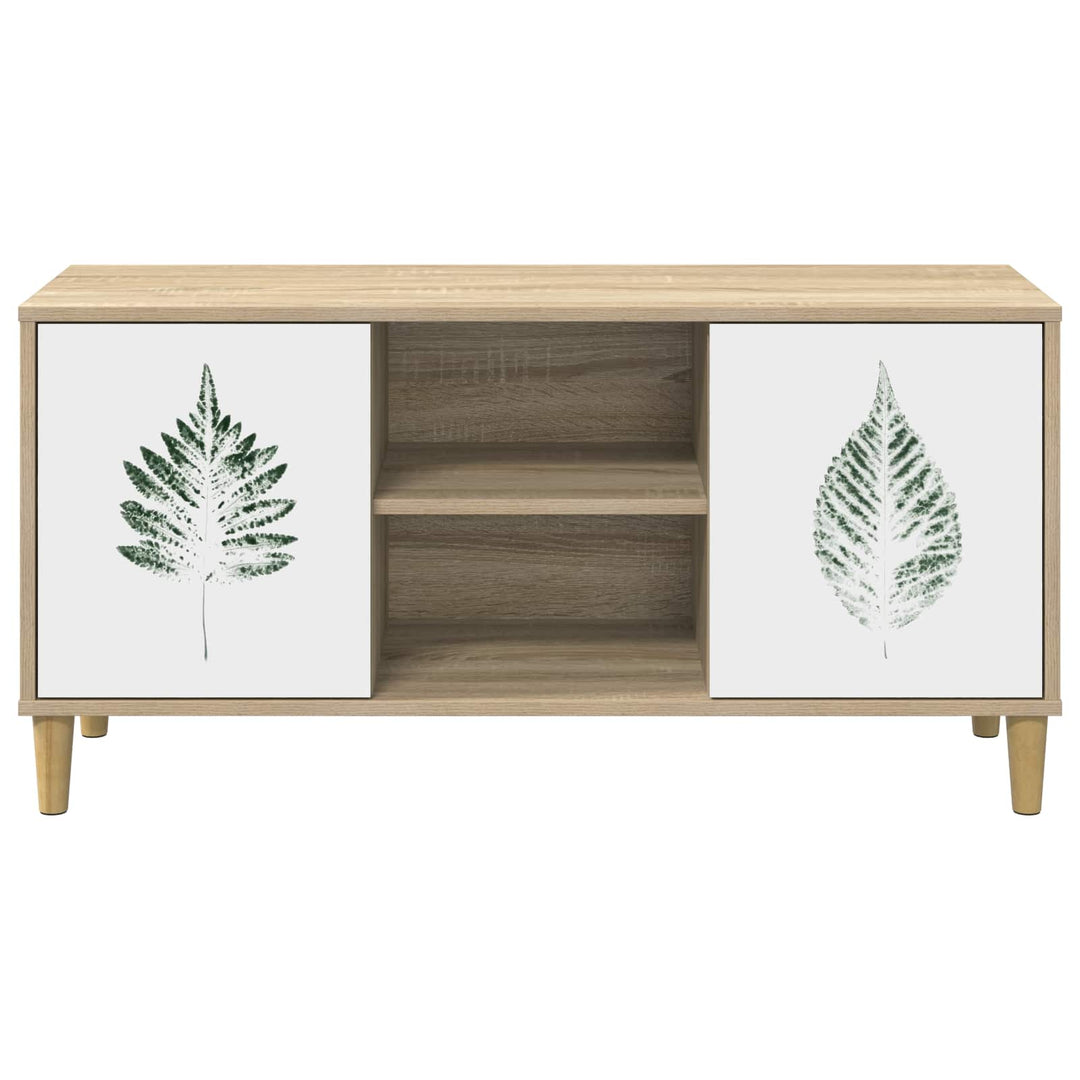 TV-skab HANAU 102 x 33 x 50 cm Sonoma-eg Konstrueret træ