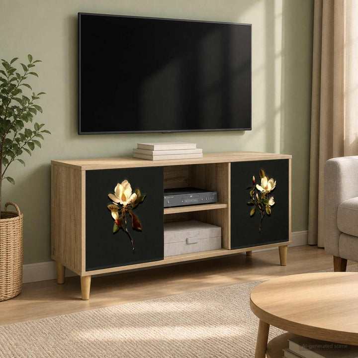 TV-skab BREMEN 102 x 33 x 50 cm Sonoma-eg Konstrueret træ
