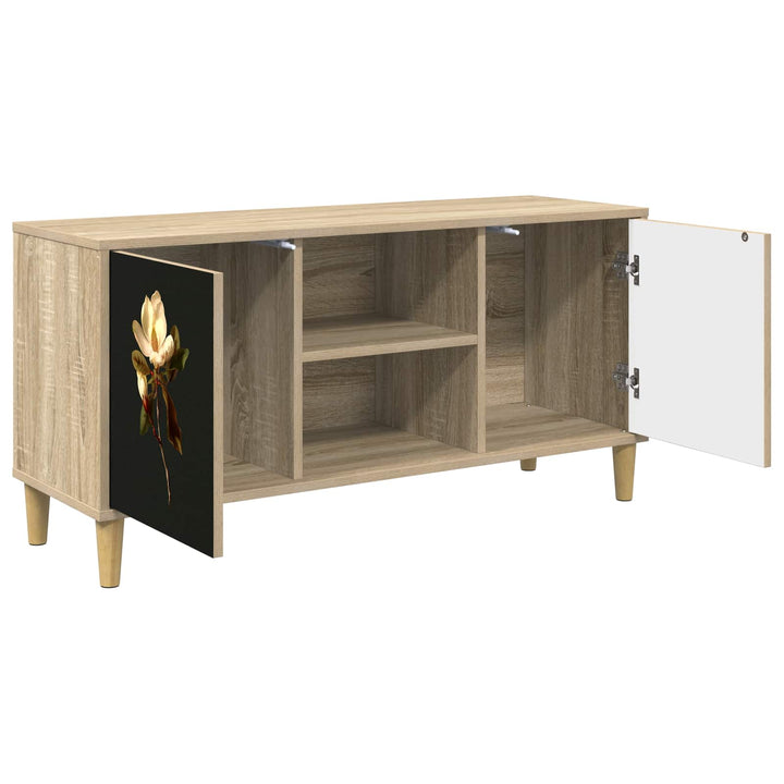 TV-skab BREMEN 102 x 33 x 50 cm Sonoma-eg Konstrueret træ