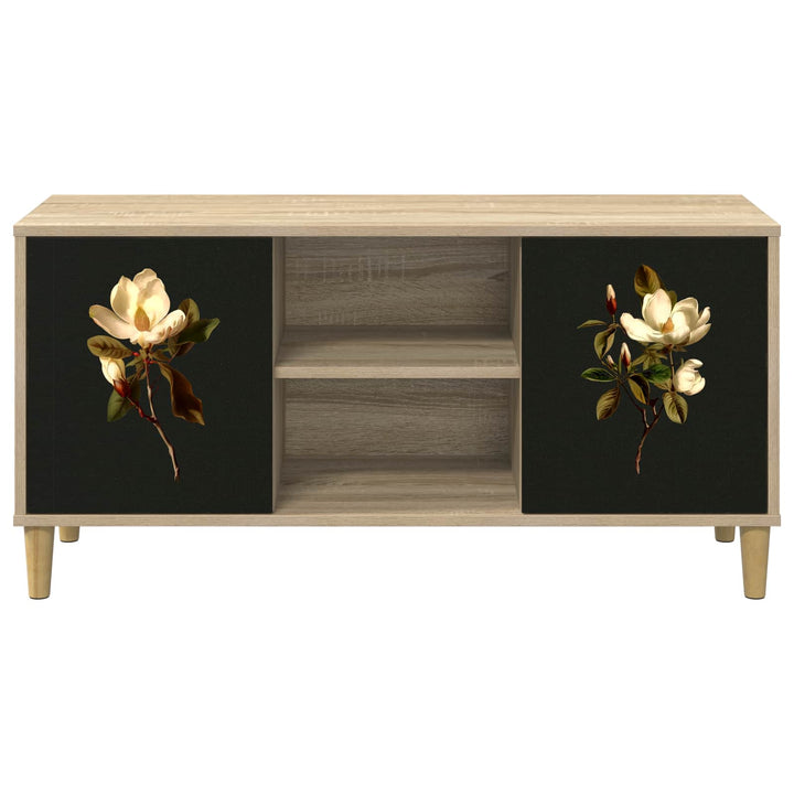 TV-skab BREMEN 102 x 33 x 50 cm Sonoma-eg Konstrueret træ
