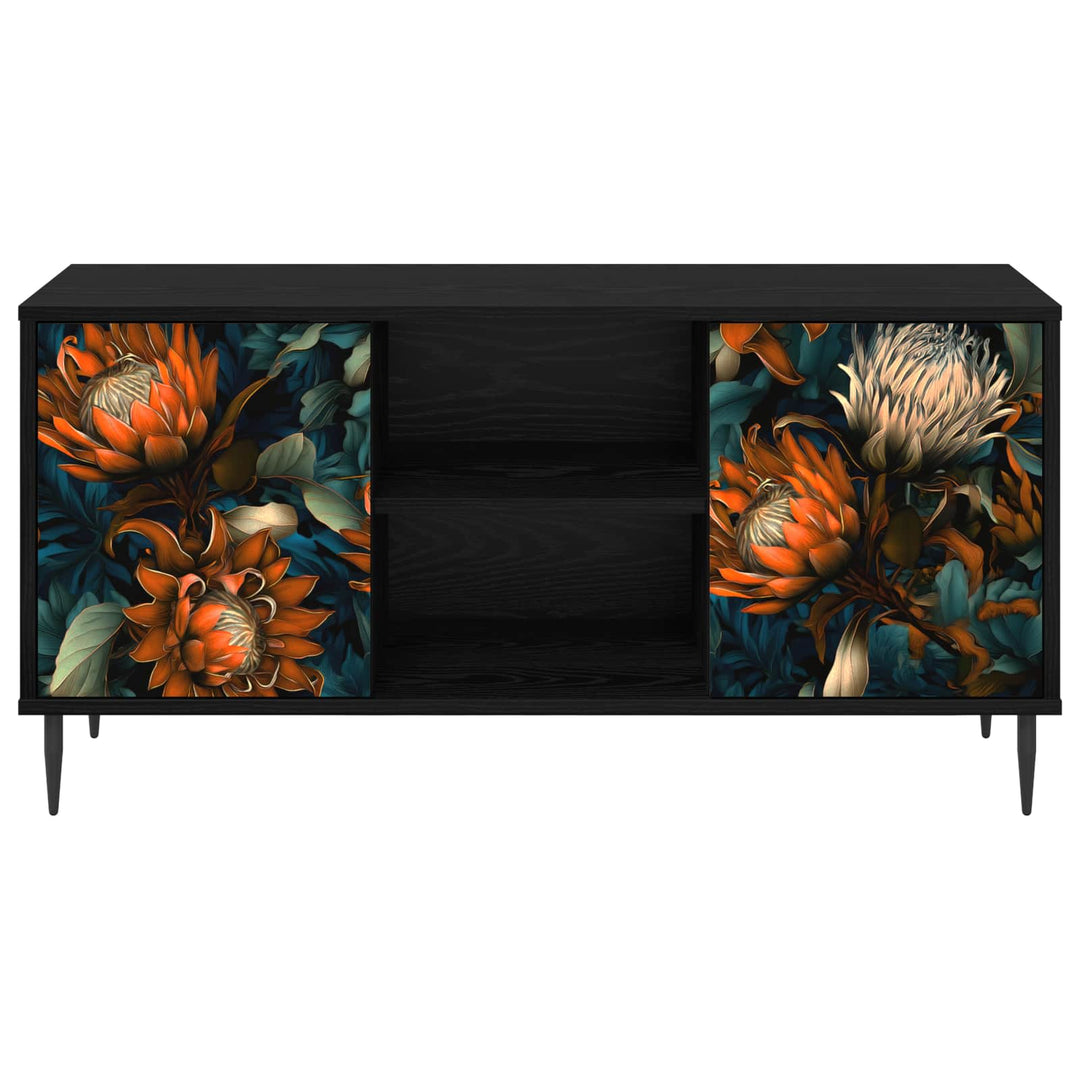 TV-skab LOCHEM 102 x 33 x 51 cm Sort eg Konstrueret træ
