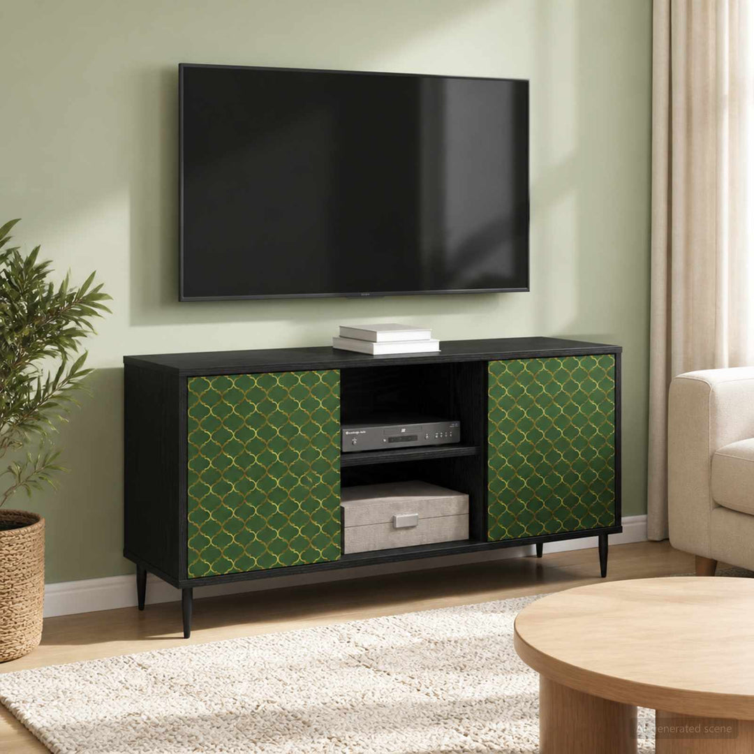 TV-skab GELEEN 102 x 33 x 51 cm Sort eg Konstrueret træ