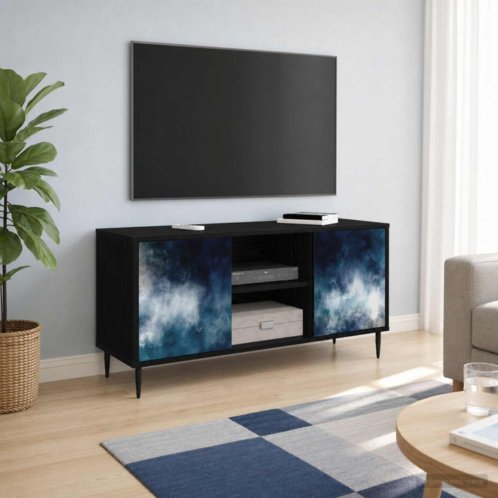 TV-skab RAALTE 102 x 33 x 51 cm Sort eg Konstrueret træ
