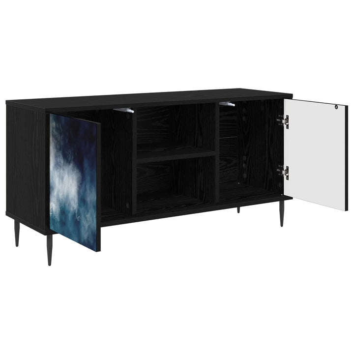 TV-skab RAALTE 102 x 33 x 51 cm Sort eg Konstrueret træ