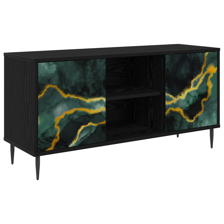 TV-skab WIJHE 102 x 33 x 51 cm Sort eg Konstrueret træ