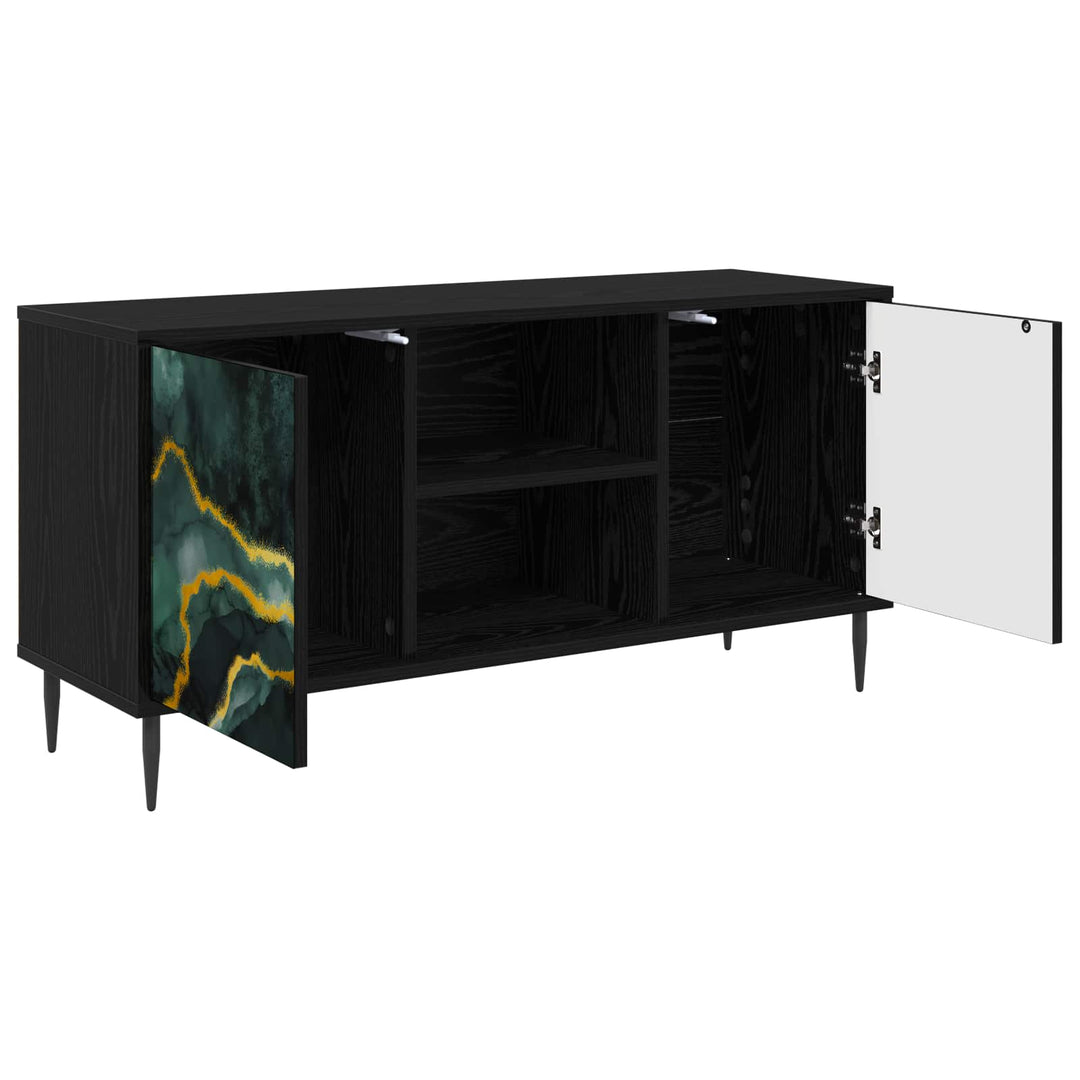 TV-skab WIJHE 102 x 33 x 51 cm Sort eg Konstrueret træ