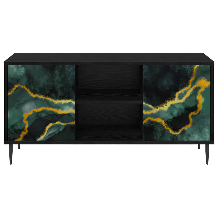 TV-skab WIJHE 102 x 33 x 51 cm Sort eg Konstrueret træ