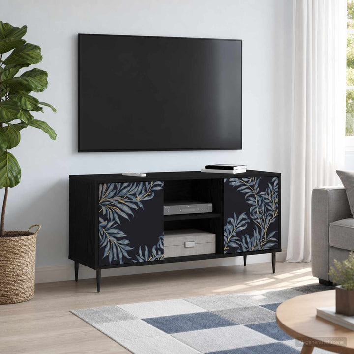 TV-skab DOKKUM 102 x 33 x 51 cm Sort eg Konstrueret træ