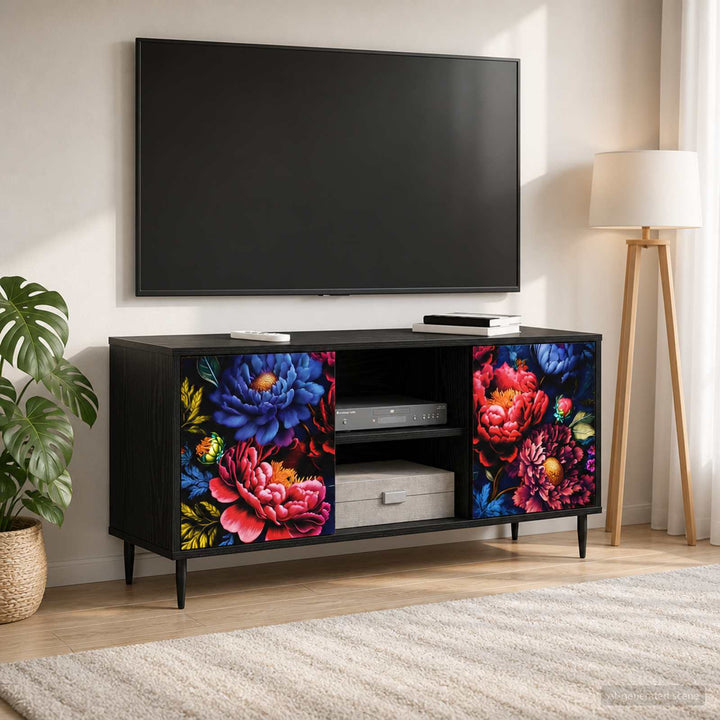 TV-skab KIEL 102 x 33 x 51 cm Sort eg Konstrueret træ