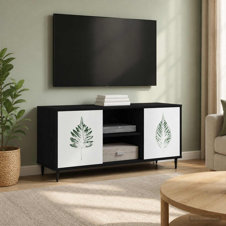 TV-skab HANAU 102 x 33 x 51 cm Sort eg Konstrueret træ