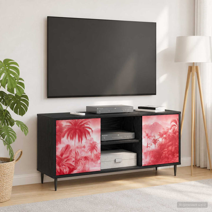 TV-skab AACHEN 102 x 33 x 51 cm Sort eg Konstrueret træ