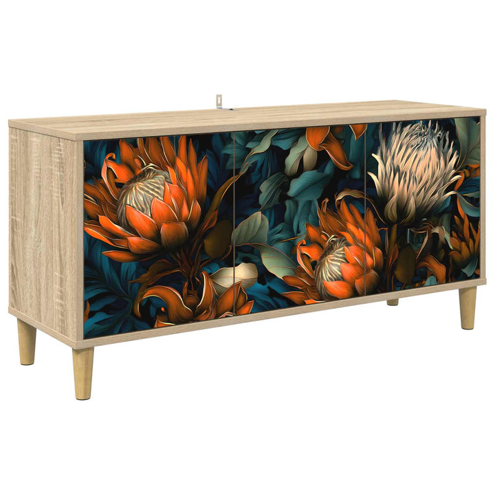 TV-skab LOCHEM 102 x 33 x 50 cm Sonoma-eg Konstrueret træ