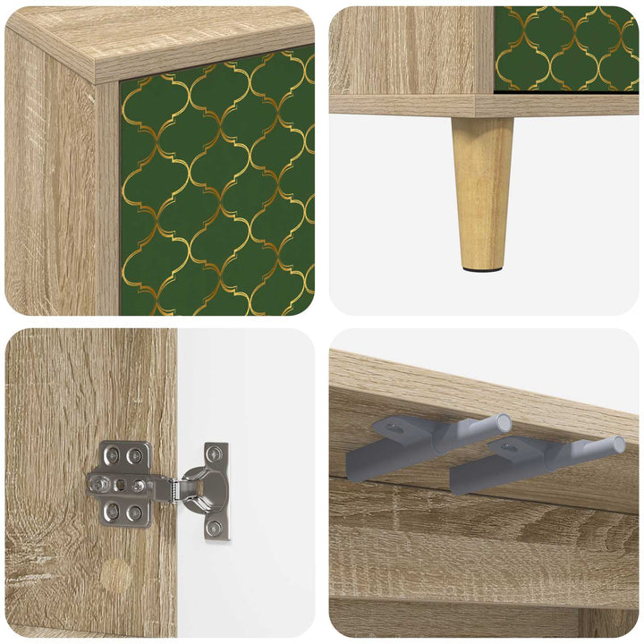 TV-skab GELEEN 102 x 33 x 50 cm Sonoma-eg Konstrueret træ