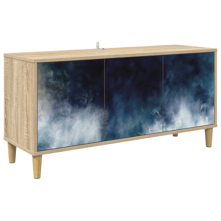 TV-skab RAALTE 102 x 33 x 50 cm Sonoma-eg Konstrueret træ
