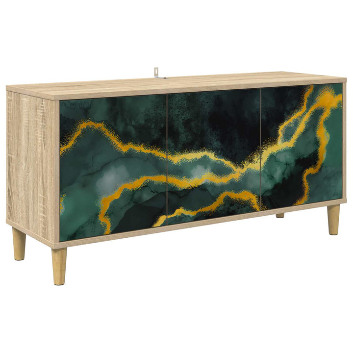 TV-skab WIJHE 102 x 33 x 50 cm Sonoma-eg Konstrueret træ