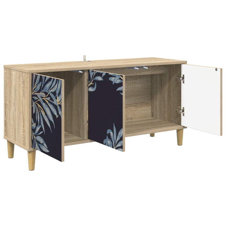TV-skab DOKKUM 102 x 33 x 50 cm Sonoma-eg Konstrueret træ