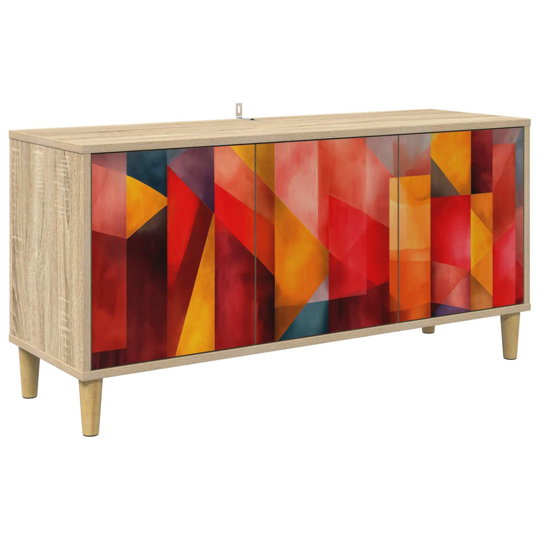TV-skab HEESCH 102 x 33 x 50 cm Sonoma-eg Konstrueret træ