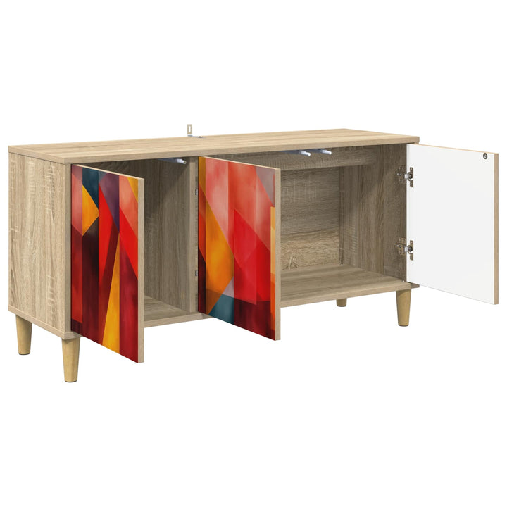 TV-skab HEESCH 102 x 33 x 50 cm Sonoma-eg Konstrueret træ