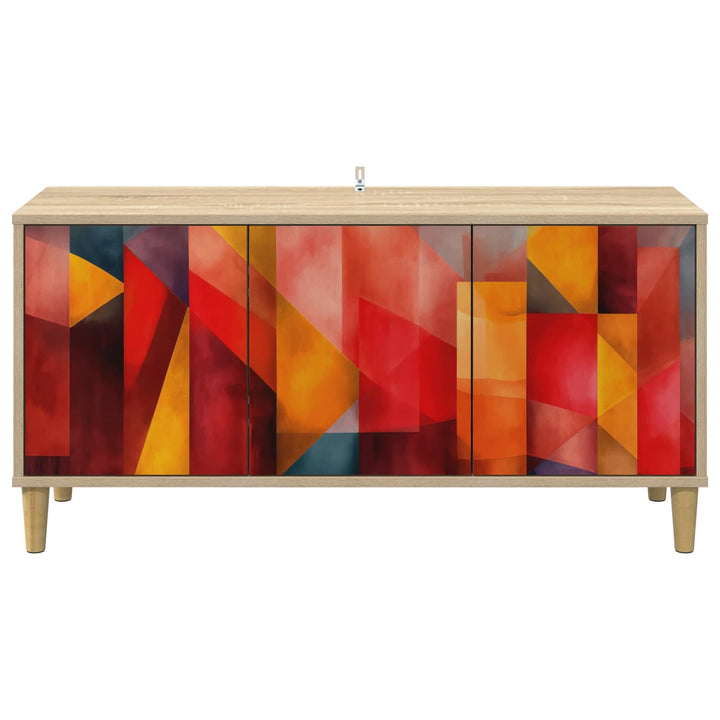 TV-skab HEESCH 102 x 33 x 50 cm Sonoma-eg Konstrueret træ