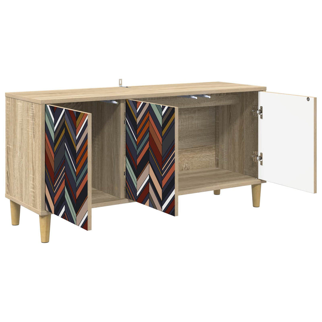 TV-skab OMMEN 102 x 33 x 50 cm Sonoma-eg Konstrueret træ