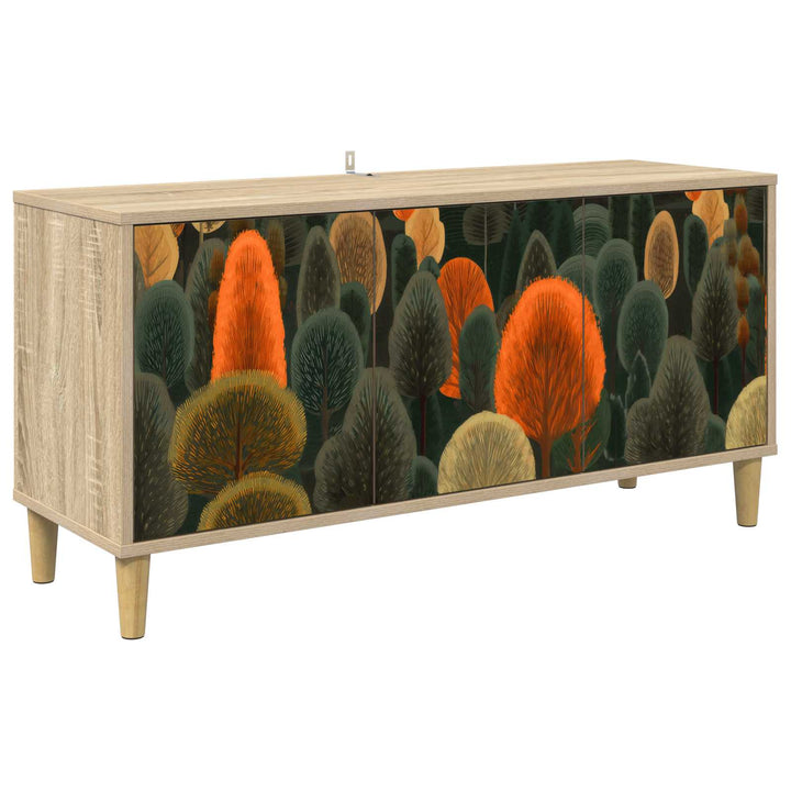 TV-skab ZAANDAM 102 x 33 x 50 cm Sonoma-eg Konstrueret træ