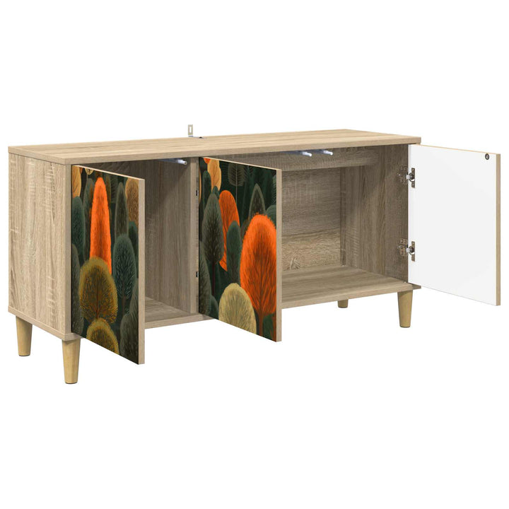 TV-skab ZAANDAM 102 x 33 x 50 cm Sonoma-eg Konstrueret træ
